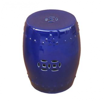 AZUL CHINESE CERAMIC STOOL / SIDE TABLE 