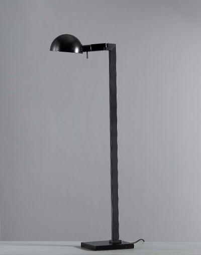 TAHITI BLACKENED ROUND TOP BRASS FLOOR LAMP