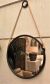 ROUND BLACK IRON MIRROR WITH ROPE LARGE