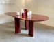 OVAL TABLE JOEL BURGUNDY