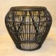 RAFFLES BLACK RATTAN SIDE TABLE 