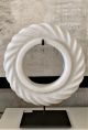 WHITE MARBLE TWISTED RING