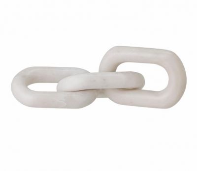 ADEE  WHITE MARBLE CHAIN DECO