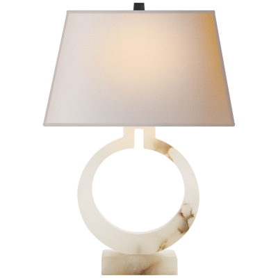 RING FORM LARGE TABLE LAMP / ALABASTER 