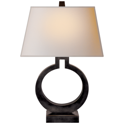 RING FORM LARGE TABLE LAMP / BRONZE 