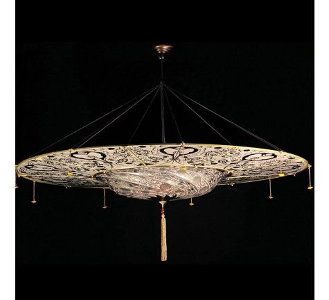 FORTUNY MURANO GLASS LARGE PENDANT LIGHT
